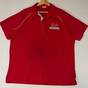 Vintage King Louie Creation Red Bowling Shirt Mens XL Dick Chain Stitched USA